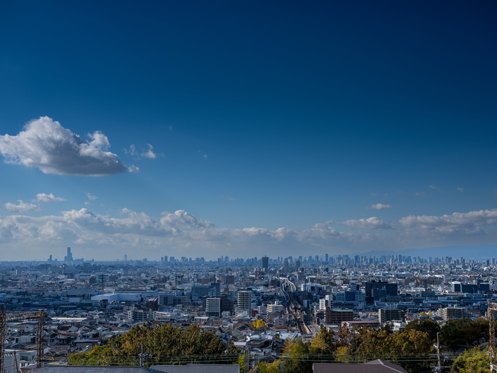 石切からの大阪の風景