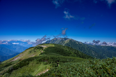 弓折乗越から見た弓折岳