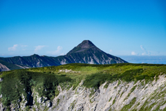 双六岳から見た笠ヶ岳