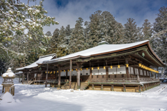 高野山・雪の日