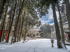 高野山・雪の日
