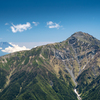 仙丈ケ岳からの富士山と北岳