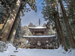 高野山・雪の日
