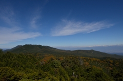 高見石から横岳を望む