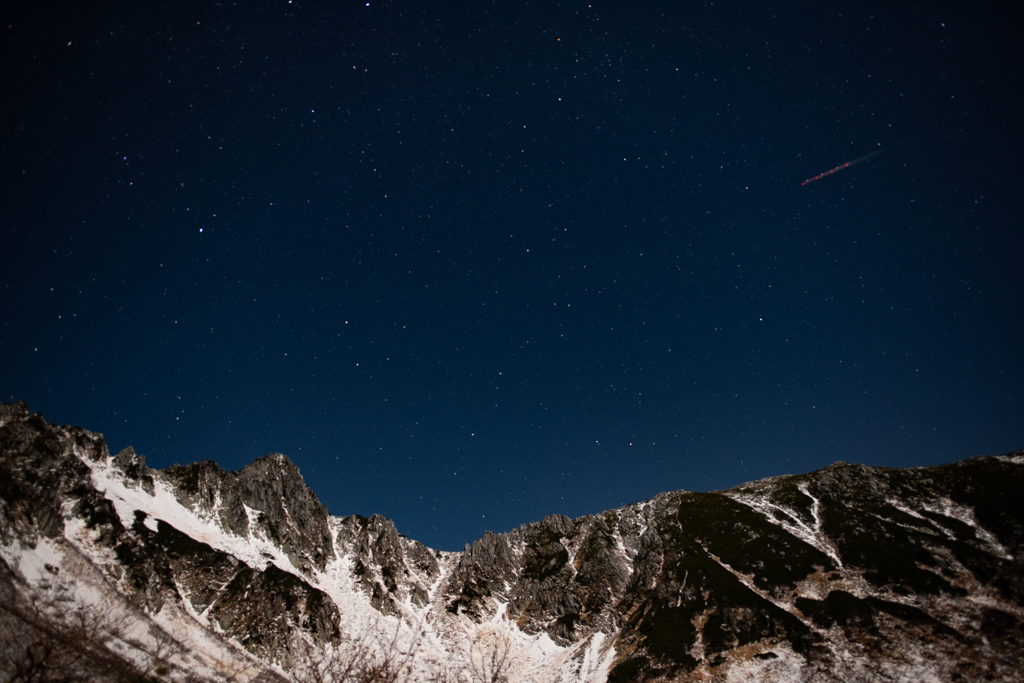 千畳敷カールと星空