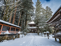 高野山・雪の日
