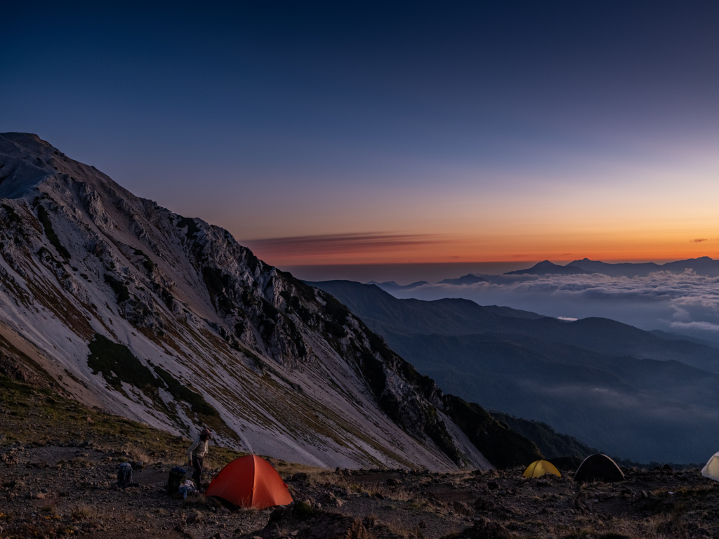 天狗山荘のテン場