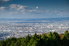 生駒山からの風景・門真、枚方、北摂の風景