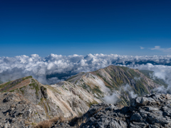白馬岳から見た小蓮華山