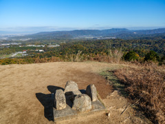 若草山の頂上から・頂上の三角点