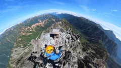 北アルプス縦走・槍ヶ岳山頂(3179m)から、動画からの切り出し
