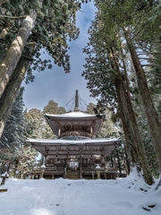 高野山・雪の日