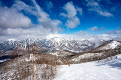 2025戸隠スキー・正面に高妻山