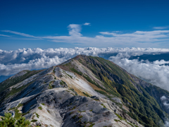 白馬岳から見た小蓮華山