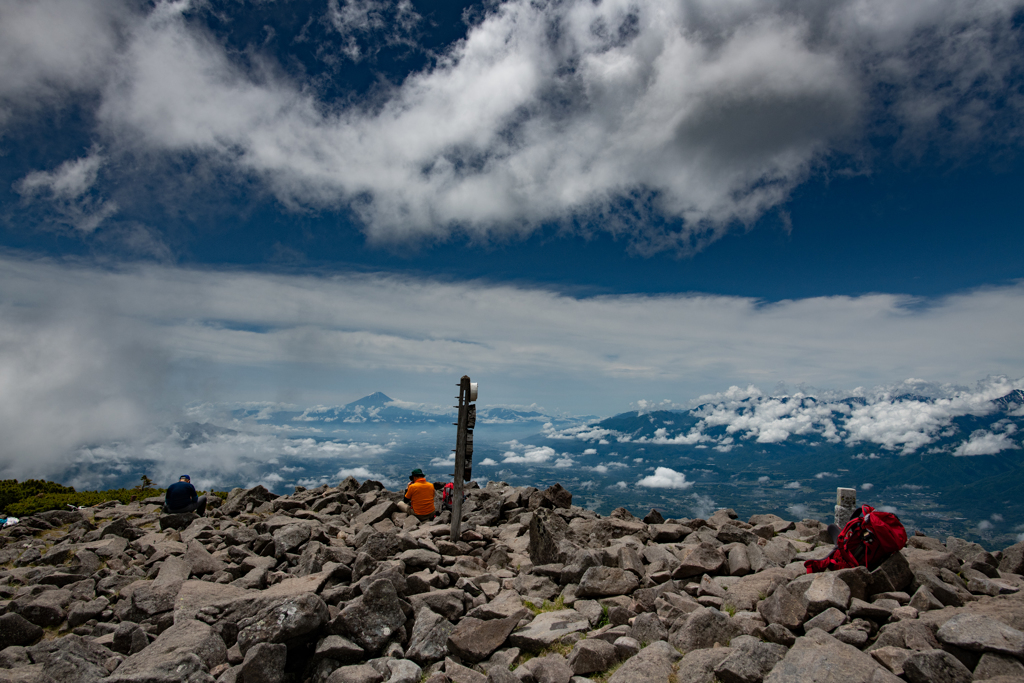 八ヶ岳・編笠山より富士