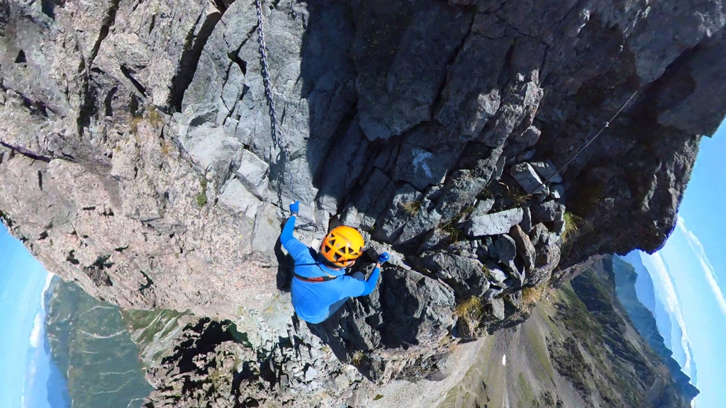 北アルプス縦走・槍ヶ岳への取りつき、動画からの切り出し
