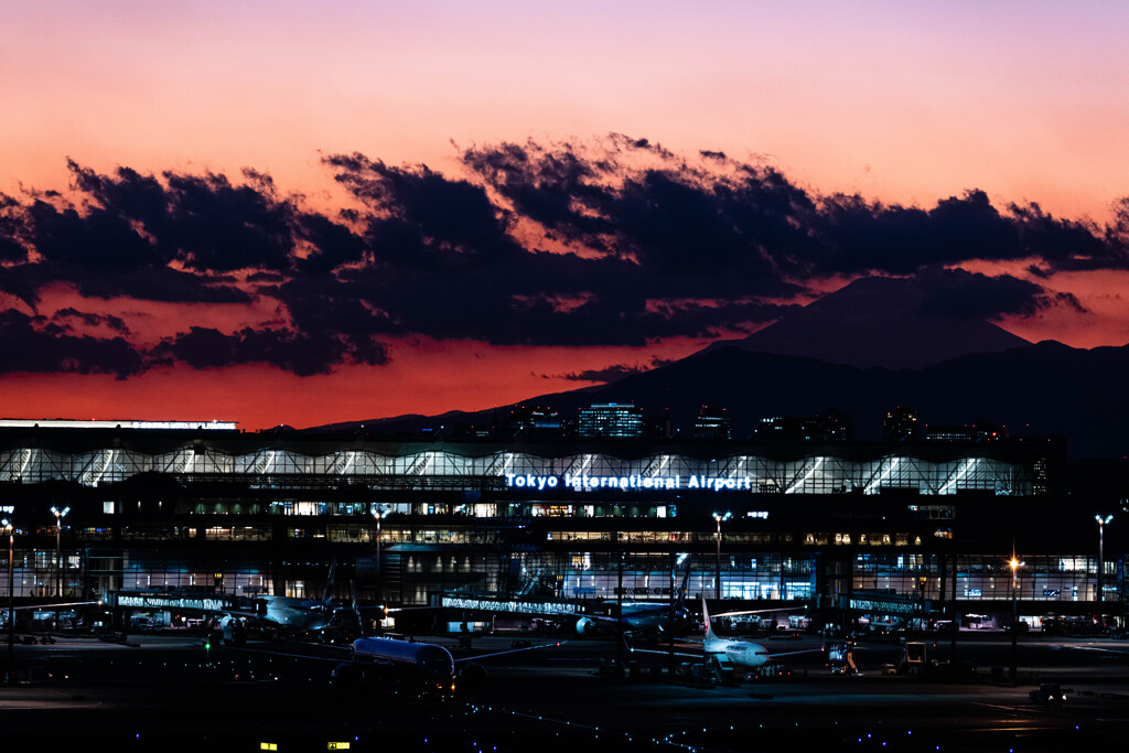 富士山と羽田空港ver2