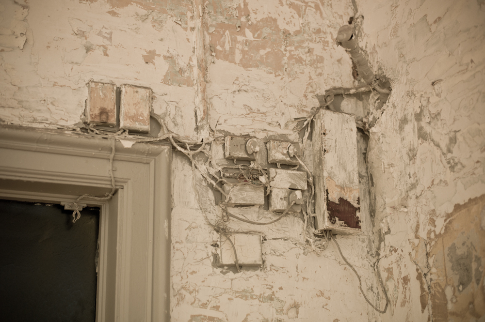 ペンキが塗られた壁