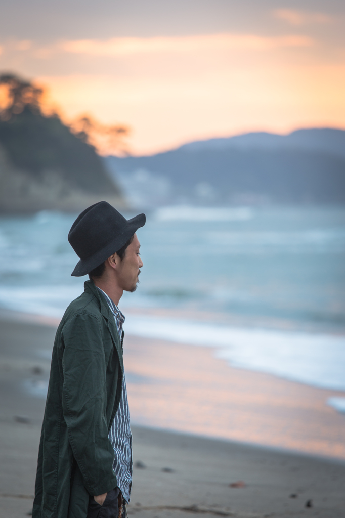 帽子と海とオトコ
