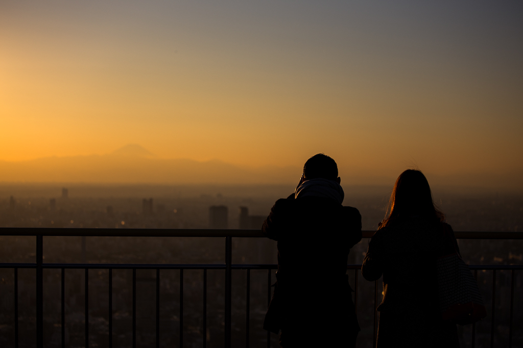 Christmas Couple with Mt.FUJI