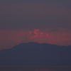 夕焼けに現れた龍