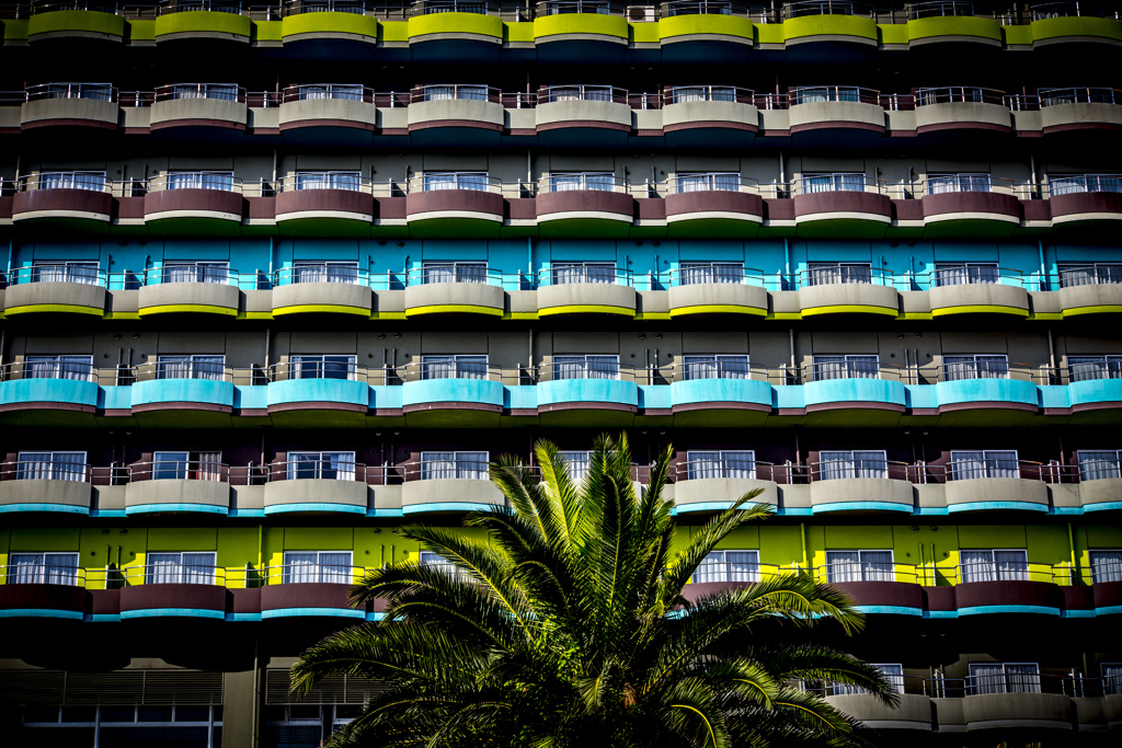 Colorful terrace