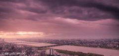 storm 'n sunset in Osaka