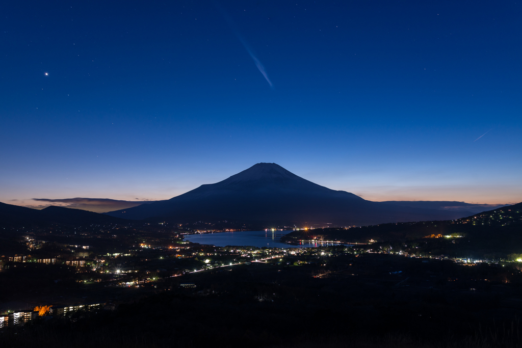 夕暮れ富士