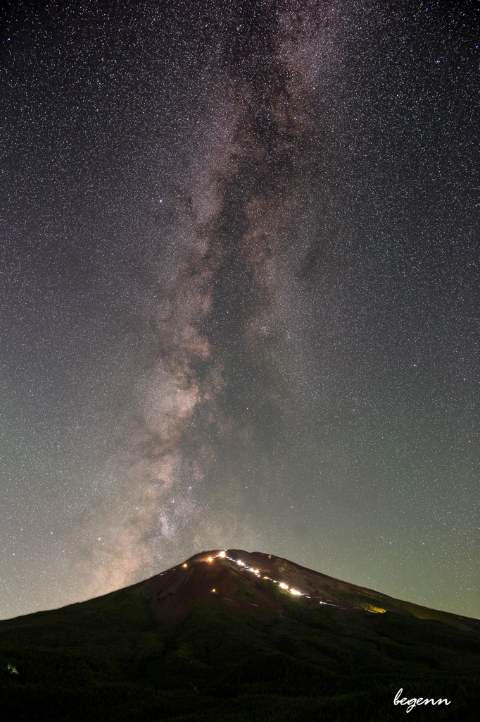 Fuji and the Milky Way