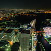 Yokohama harbor night view