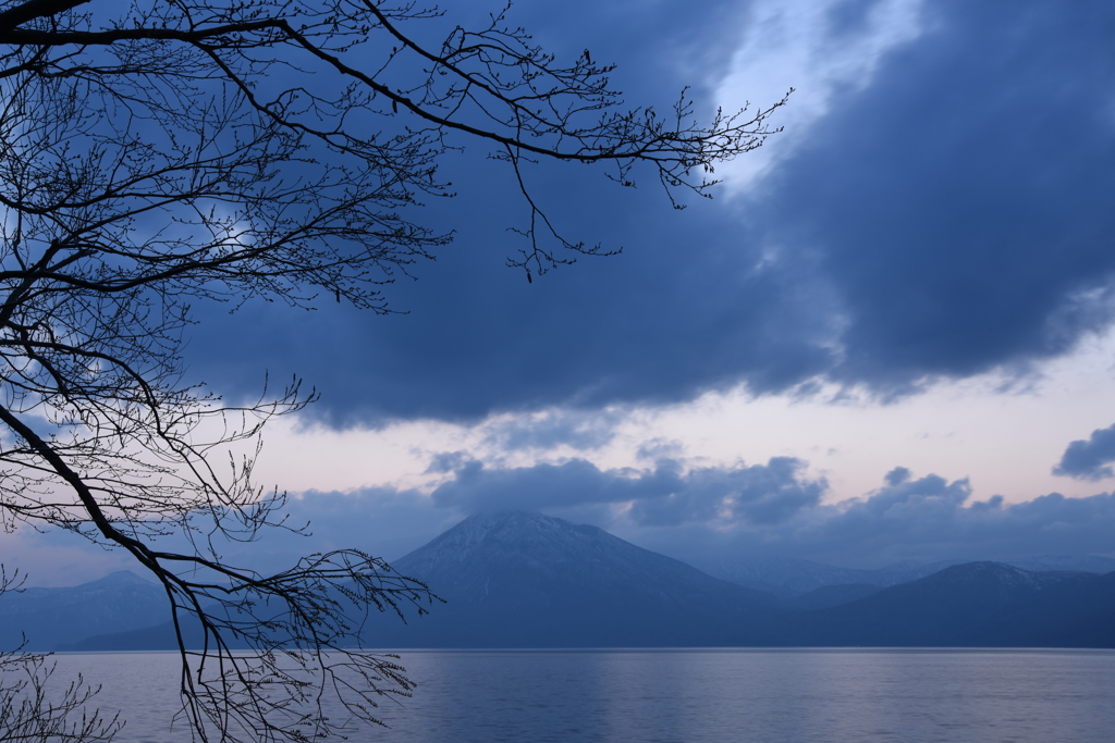 支笏湖夕景