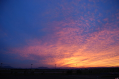 航空自衛隊千歳基地の夕景