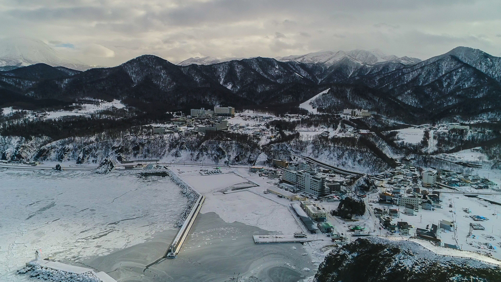 流氷に閉された街