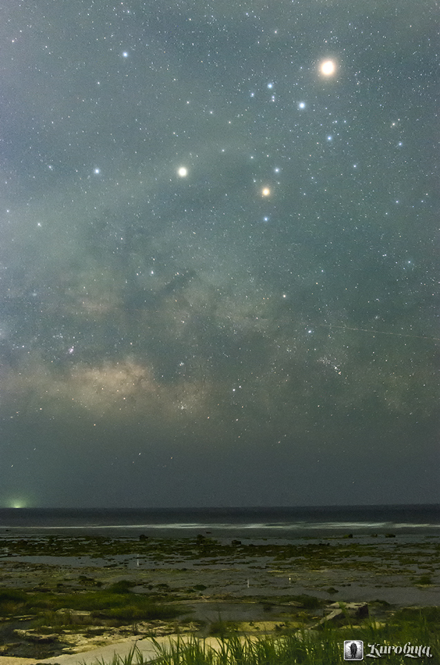 さそり座と火星と土星も