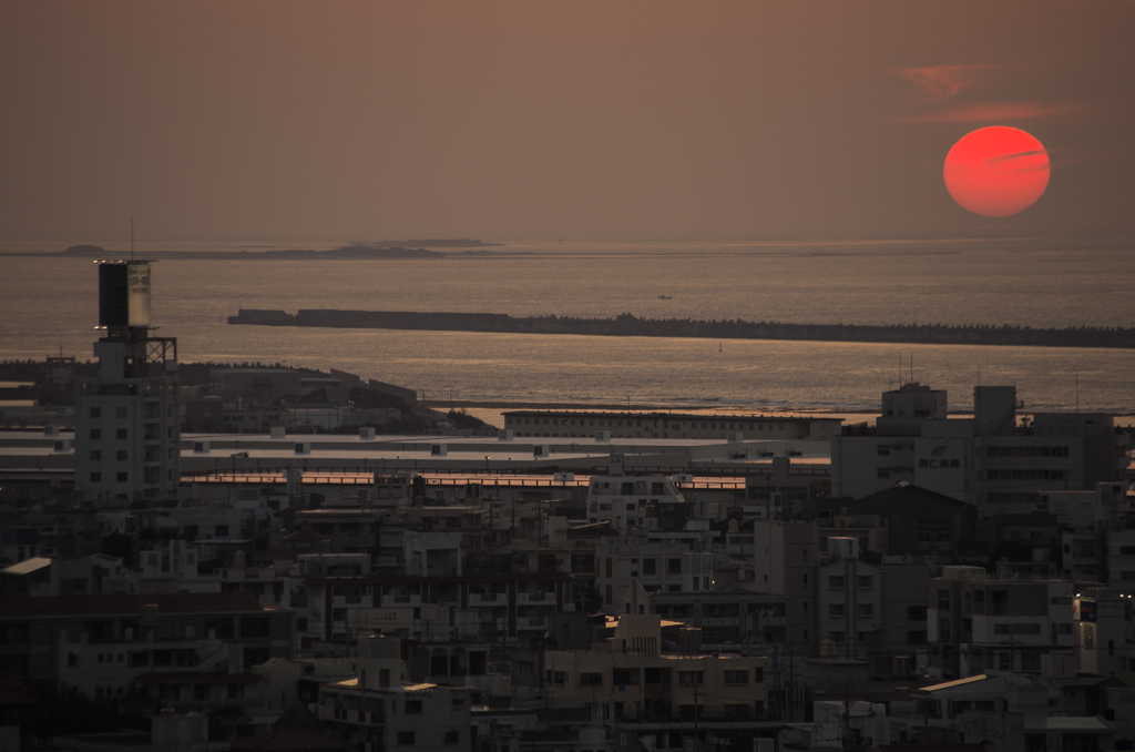 夕日 カウントダウン