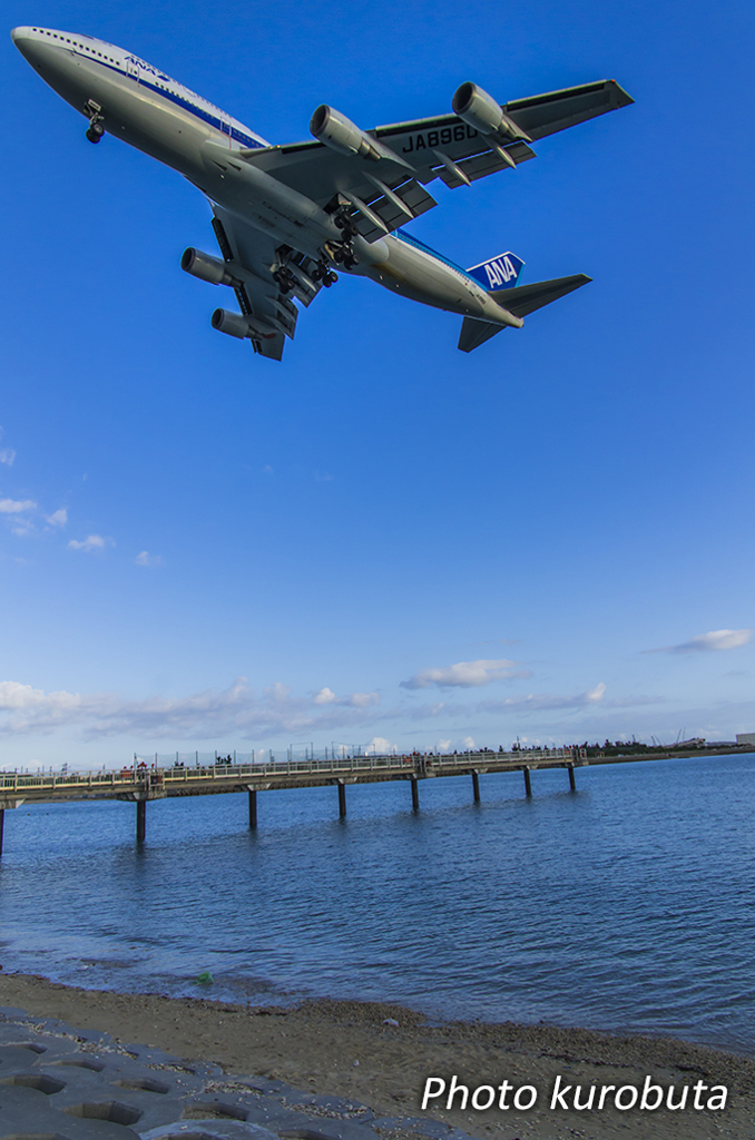 飛行機の見える島