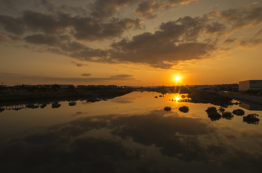 二つの夕日