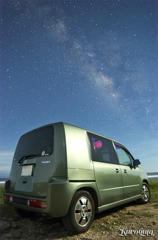 月夜　～愛車と天の川～