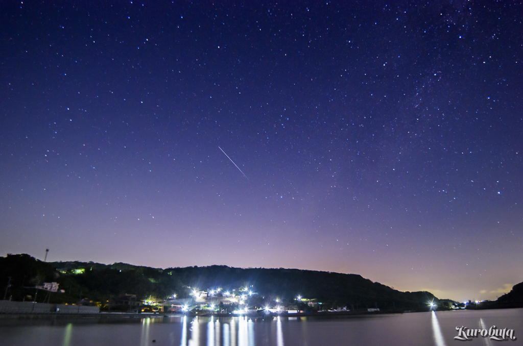 【星景写真】　2015　みずがめ座流星群　うるま市　宮城島にて