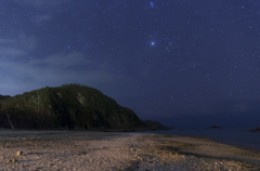 ビーチの星空