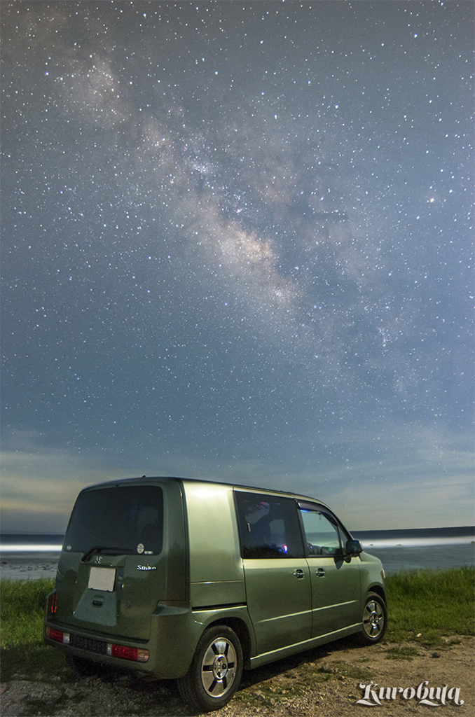 月夜　～愛車と天の川～