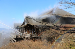 清水寺と虹