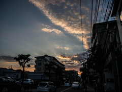 黄昏時の帰り道