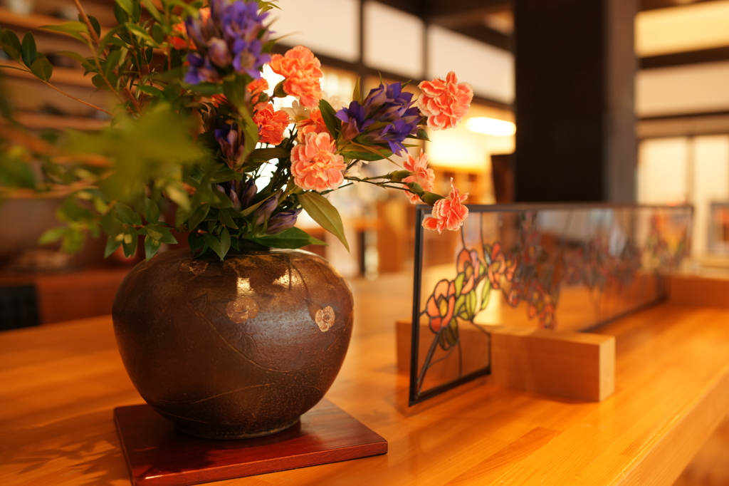 いのくち椿館　カウンター