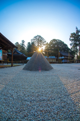 京都で見つけたダイヤモンド富士!?