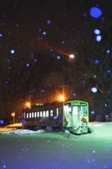 深雪の増毛駅