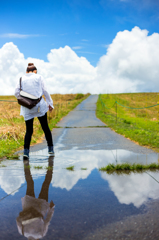 In the puddle 