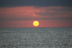 沖縄　瀬長島からの夕日　３