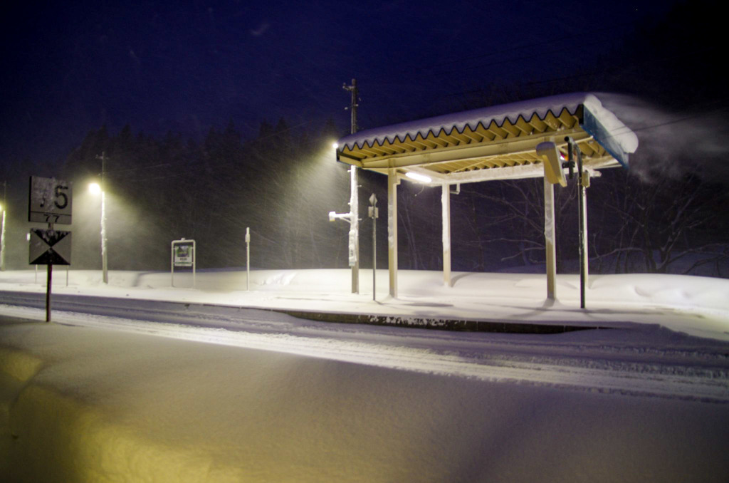 瀬見温泉駅　冬