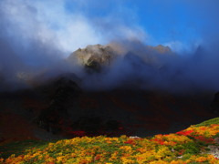 ２０１２年個沢紅葉、テント場より